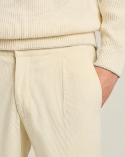 IVORY FINE-CORDUROY TROUSERS