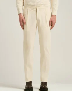IVORY FINE-CORDUROY TROUSERS