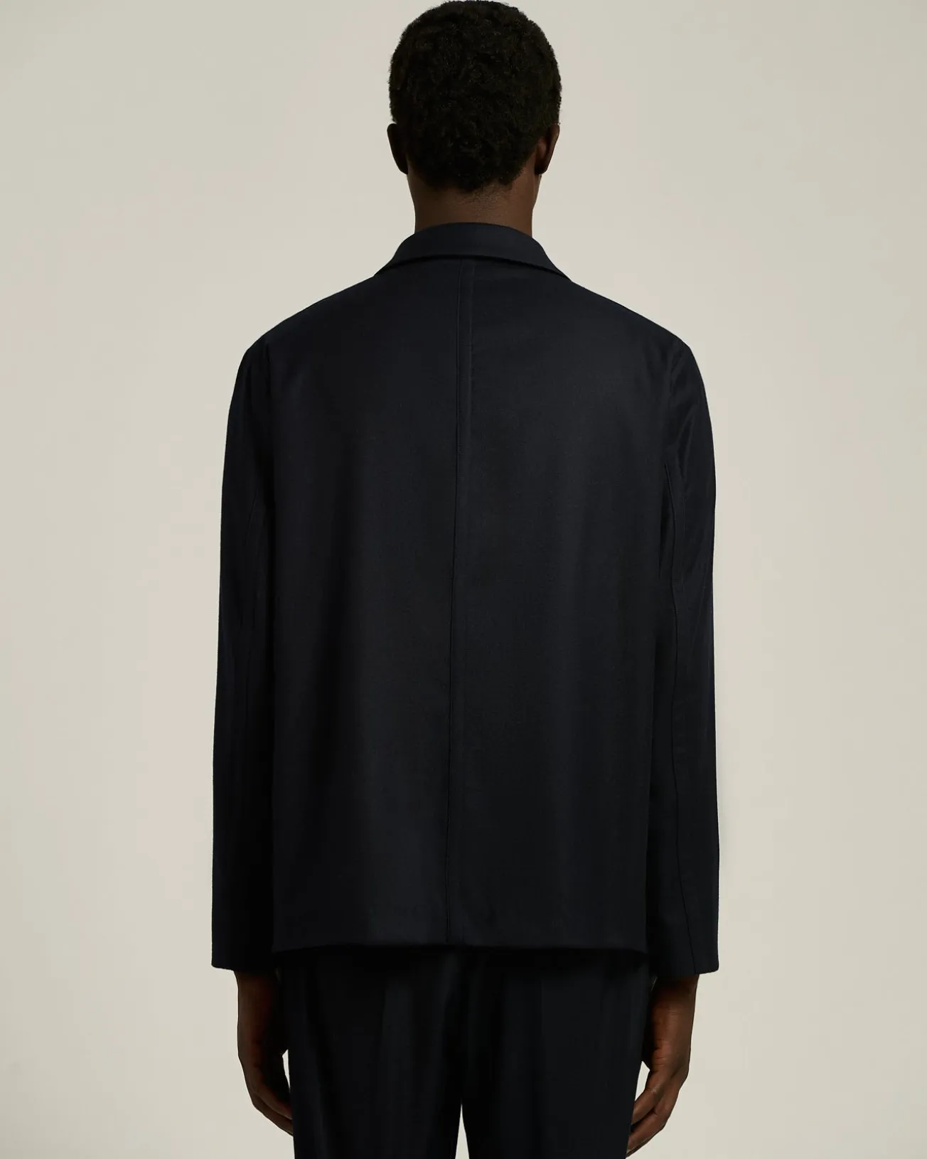 JACKET IN PURE VIRGIN WOOL BLUE WITH CONCEALED CLOSURE