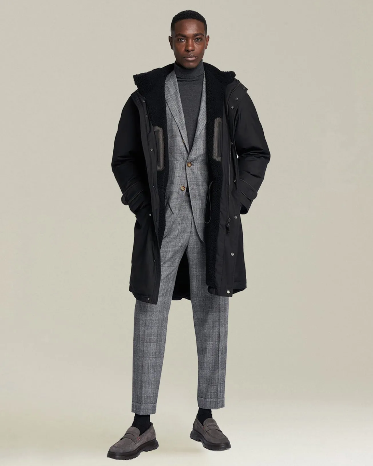 JERSEY HIGH NECK CASHMERE