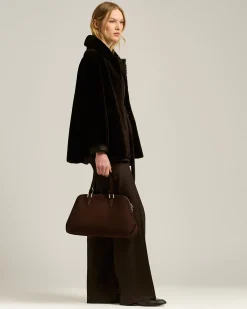 KAYLY BROWN SUEDE HANDBAG