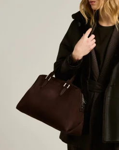 KAYLY BROWN SUEDE HANDBAG