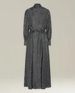 LAMÉ SILK EVENING GOWN