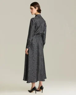LAMÉ SILK EVENING GOWN
