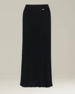 LAMÉ WOOL PENCIL SKIRT
