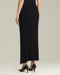 LAMÉ WOOL PENCIL SKIRT