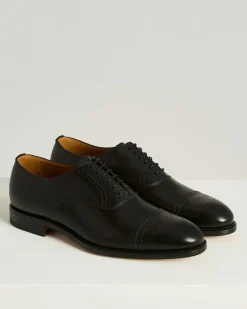 LEATHER LACE-UP SHOE BLACK CALFSKIN