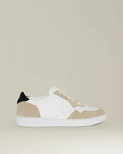 LEATHER SNEAKERS WITH SUEDE INSERTS