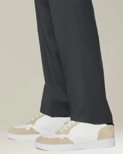 LEATHER SNEAKERS WITH SUEDE INSERTS