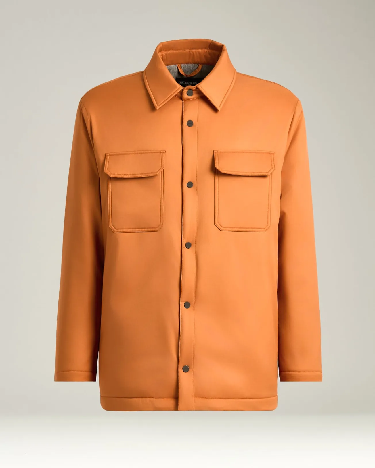 LIGHT ORANGE TECHNICAL FABRIC OVERSHIRT