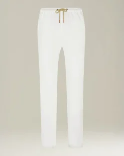 LINEN COMFORT-FIT PULL-ON TROUSERS