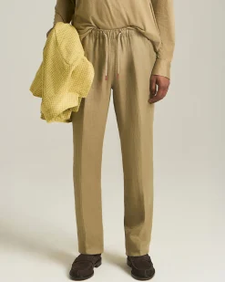 LINEN COMFORT-FIT PULL-ON TROUSERS