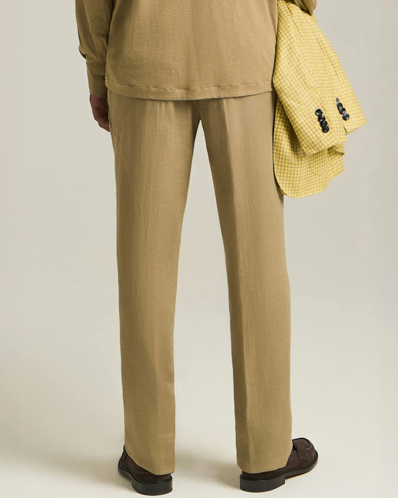 LINEN COMFORT-FIT PULL-ON TROUSERS
