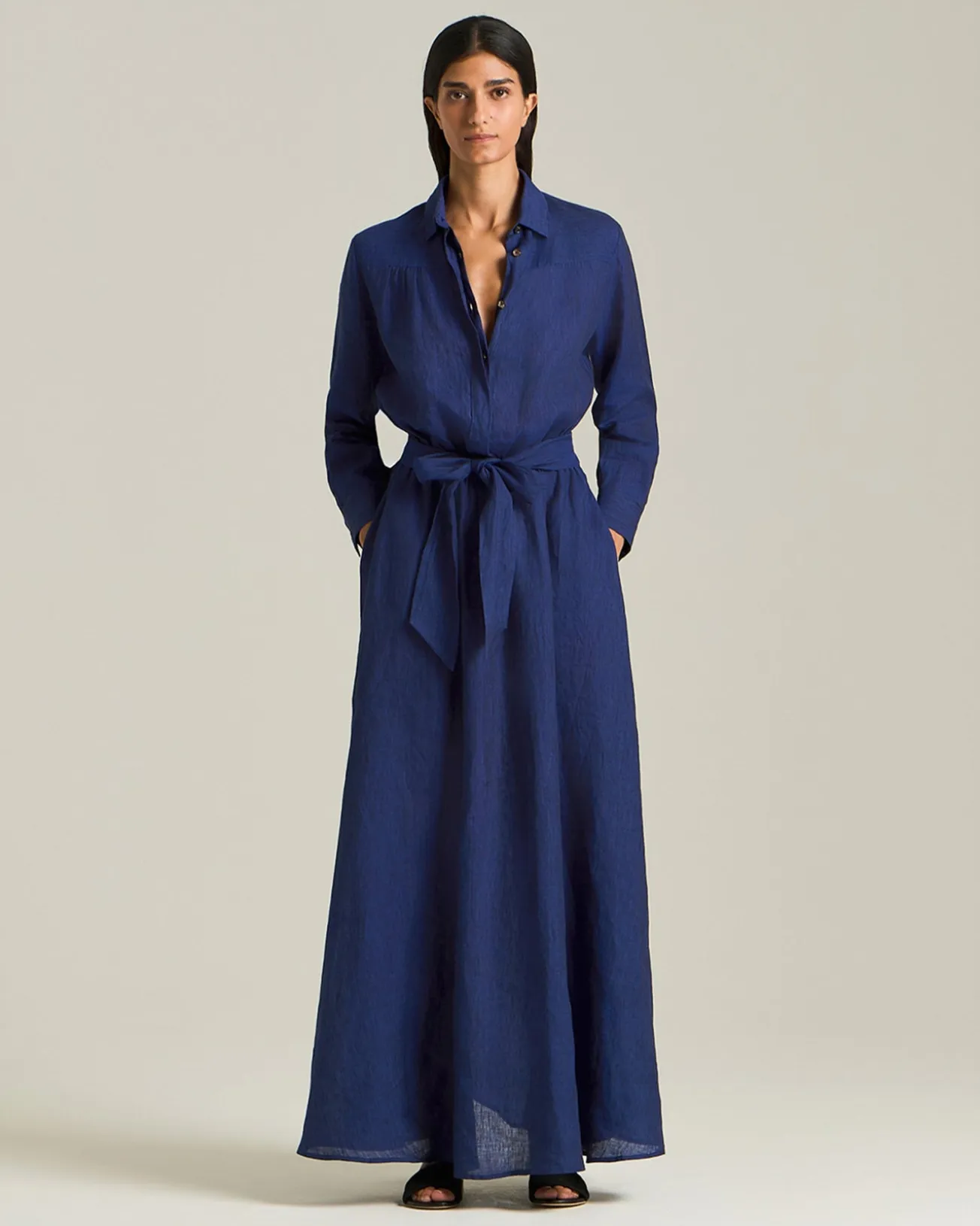LINEN SHIRT DRESS