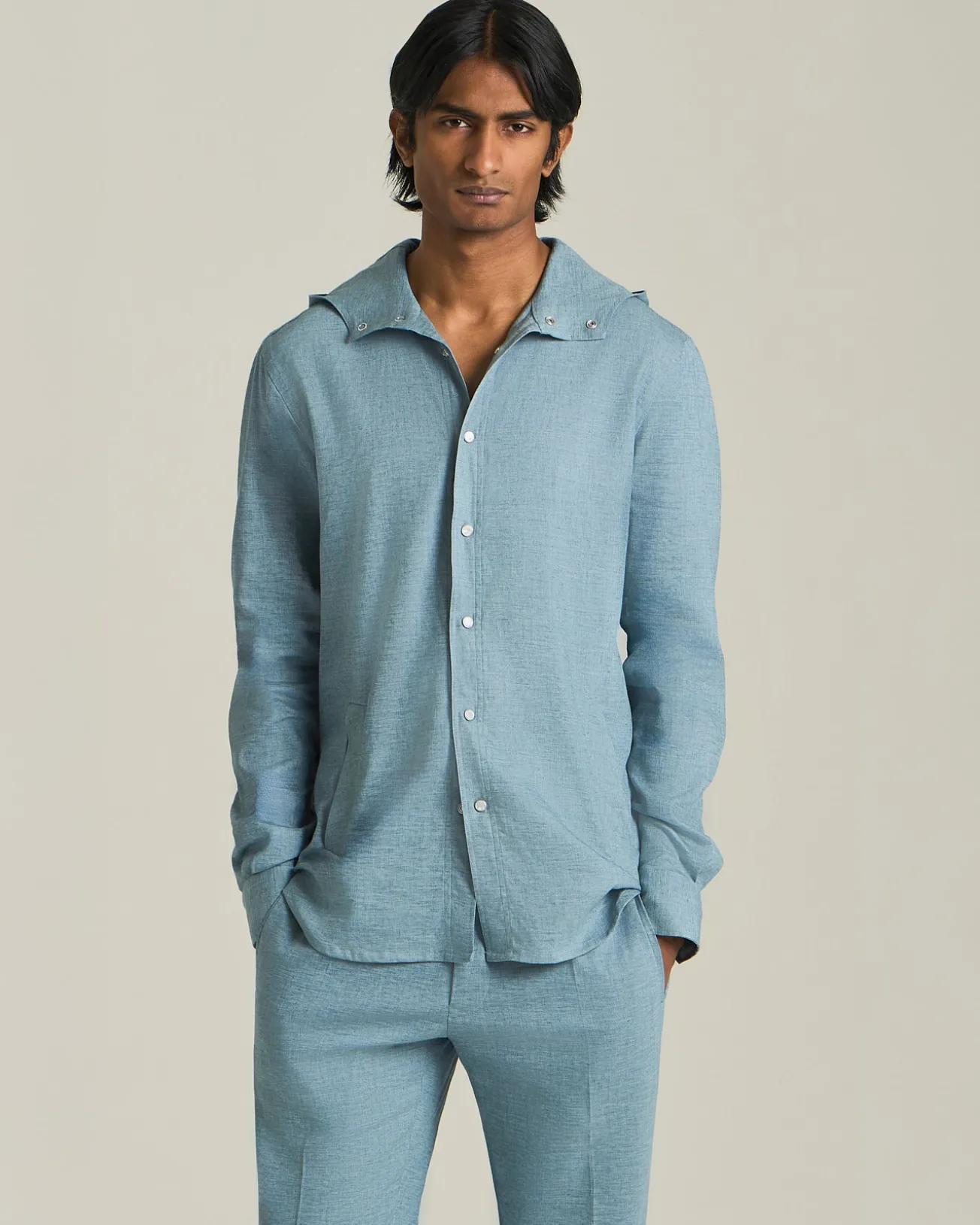 MARIANO LINEN BLEND SHIRT