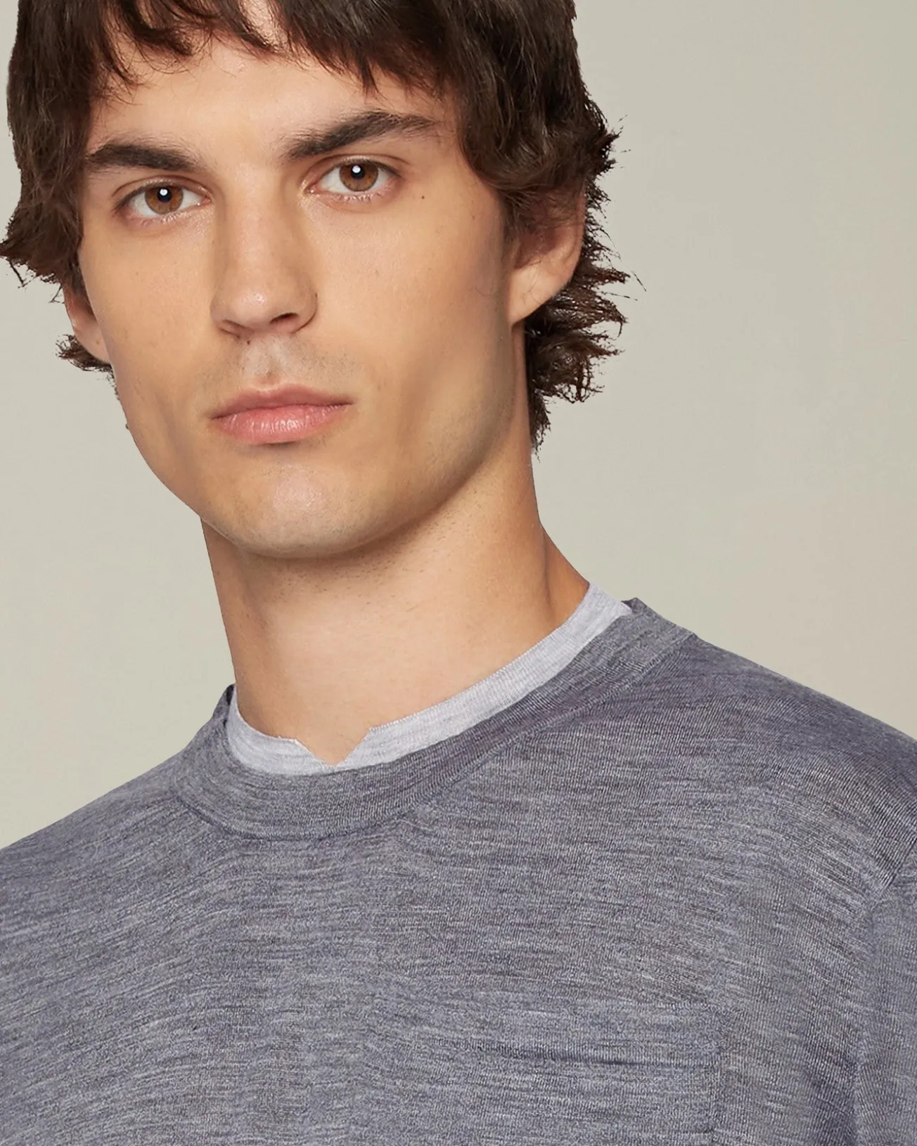 MELANGE WOOL T-SHIRT