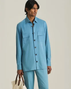 MINERAL WASHED COTTON OVERSHIRT