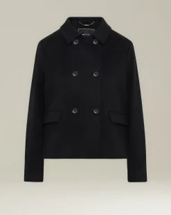 MONOCHROME CASHMERE PEA COAT