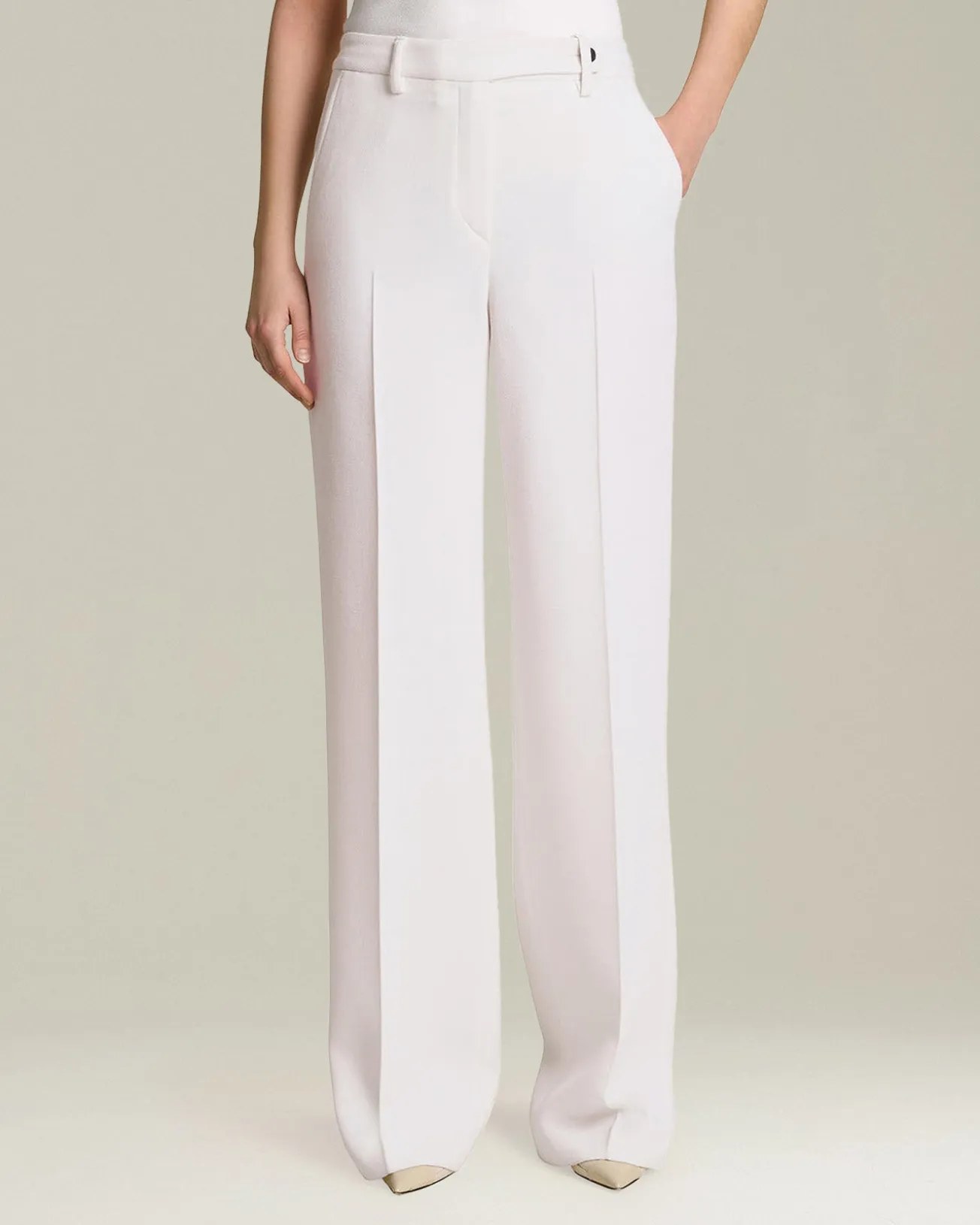 MONOCHROME WOOL TROUSERS