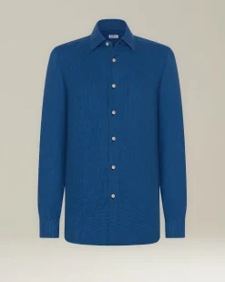 ‘NERANO’ HOUNDSTOOTH FLANNEL SHIRT
