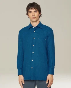 ‘NERANO’ HOUNDSTOOTH FLANNEL SHIRT
