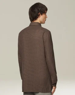 ‘NERANO’ HOUNDSTOOTH FLANNEL SHIRT