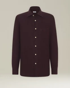 ‘NERANO’ HOUNDSTOOTH FLANNEL SHIRT