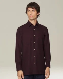 ‘NERANO’ HOUNDSTOOTH FLANNEL SHIRT