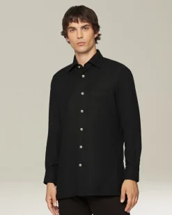 ‘NERANO’ HOUNDSTOOTH FLANNEL SHIRT