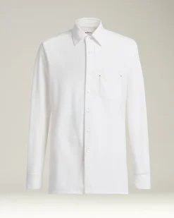 NERANO' SHIRT IN PURE WHITE COTTON JERSEY