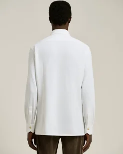 NERANO' SHIRT IN PURE WHITE COTTON JERSEY