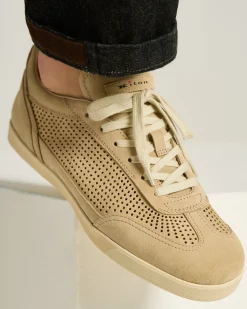 OPENWORK SUEDE CALFSKIN SNEAKERS