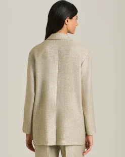 OVERSIZED LAMÉ EFFECT VISCOSE JACKET