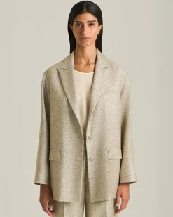 OVERSIZED LAMÉ EFFECT VISCOSE JACKET
