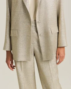 OVERSIZED LAMÉ EFFECT VISCOSE JACKET