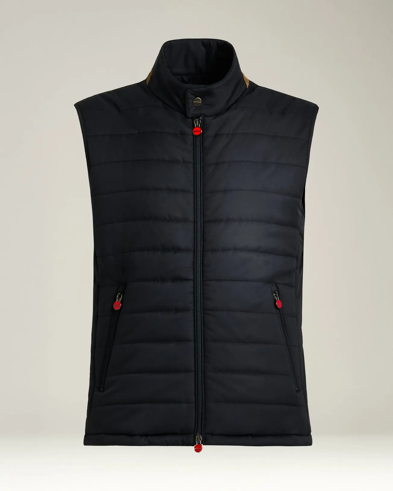 PADDED GILET IN NAVY TECHNICAL FABRIC