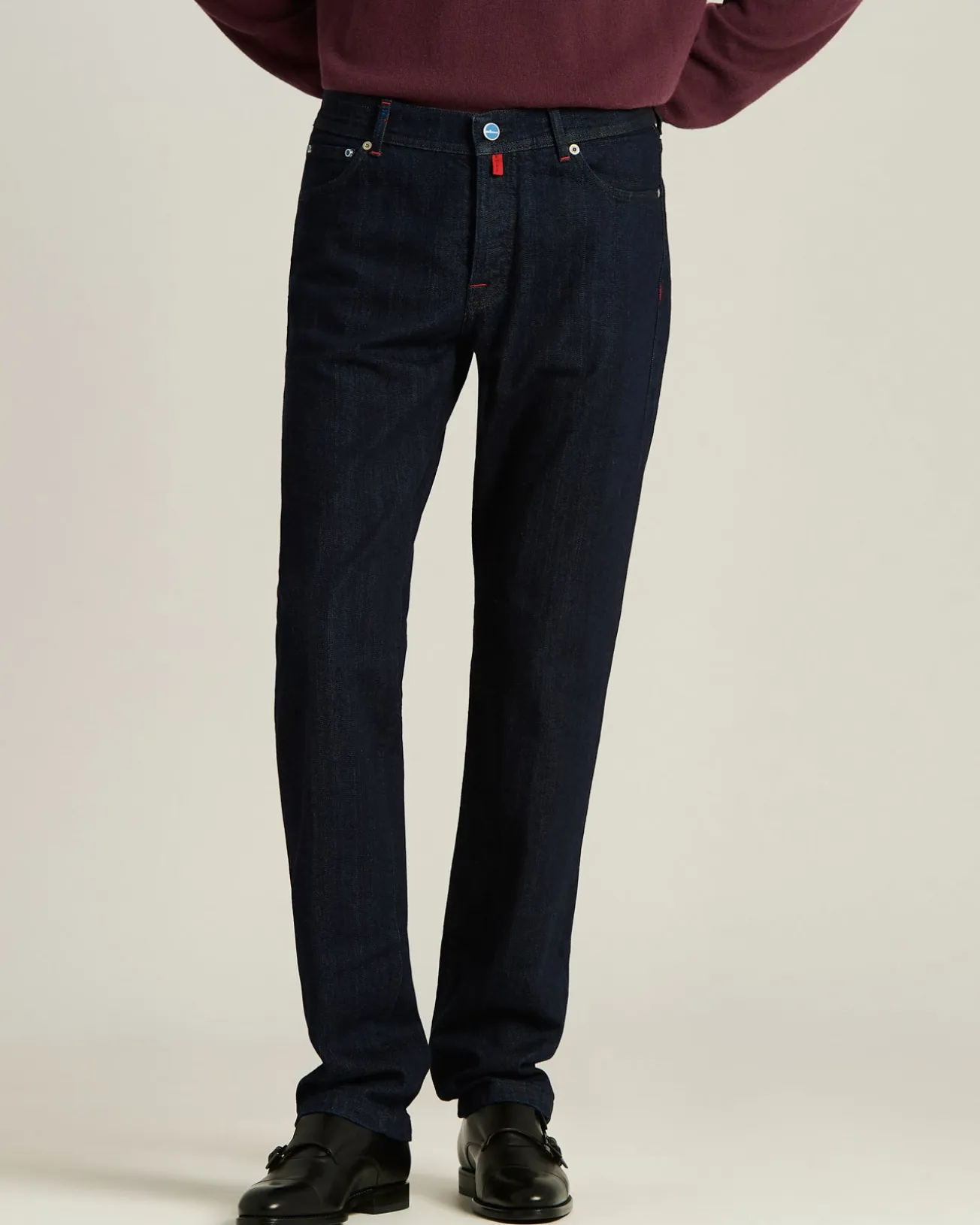 5-POCKET JEANS IN STRETCH COTTON DENIM DARK BLUE