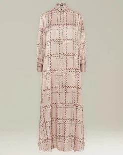 PRINTED SILK SHIRT DRESS