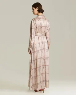 PRINTED SILK SHIRT DRESS