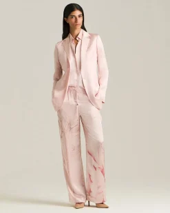 PRINTED SILK TROUSERS