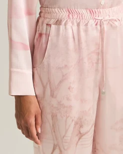 PRINTED SILK TROUSERS