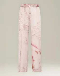 PRINTED SILK TROUSERS