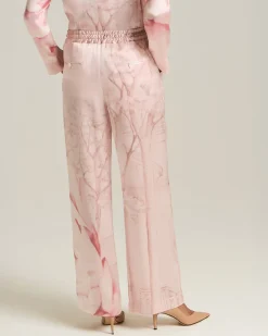 PRINTED SILK TROUSERS