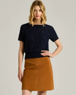 PURE BLUE CASHMERE SWEATER
