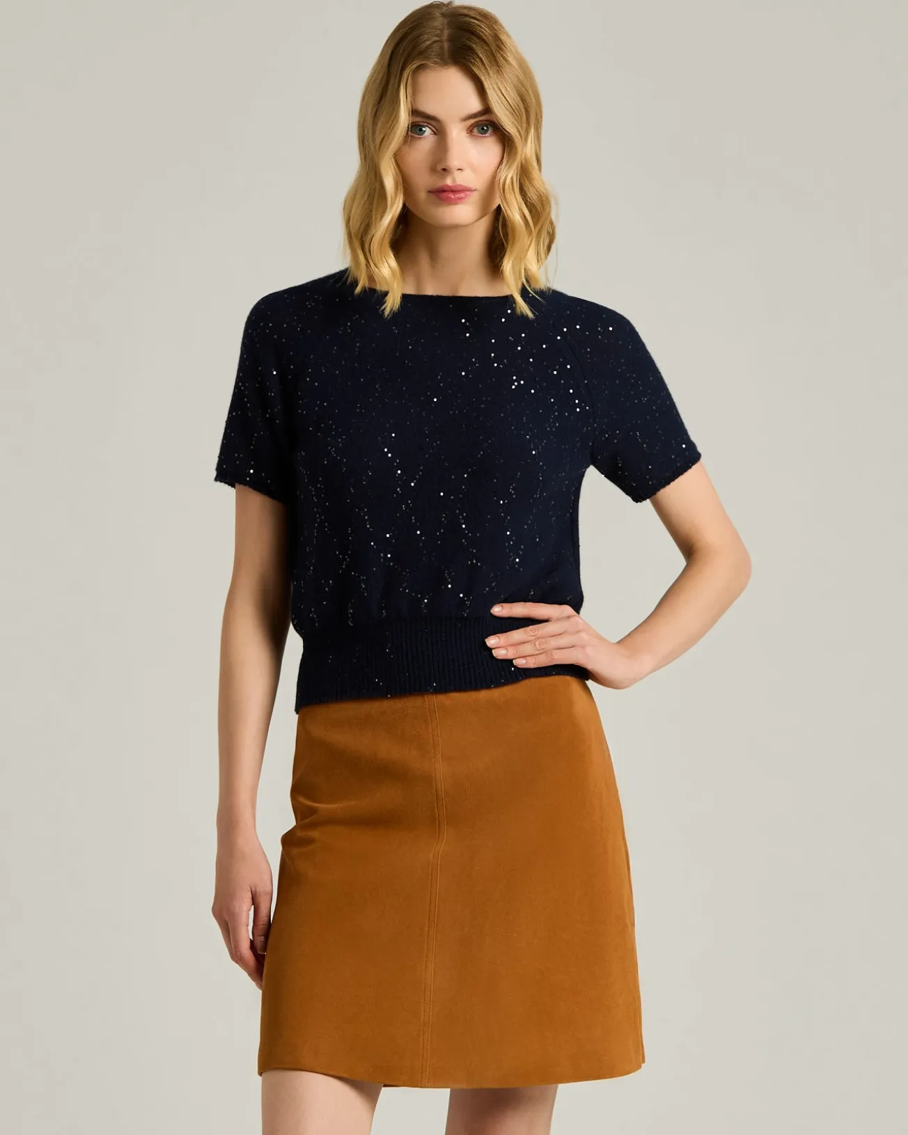 PURE BLUE CASHMERE SWEATER