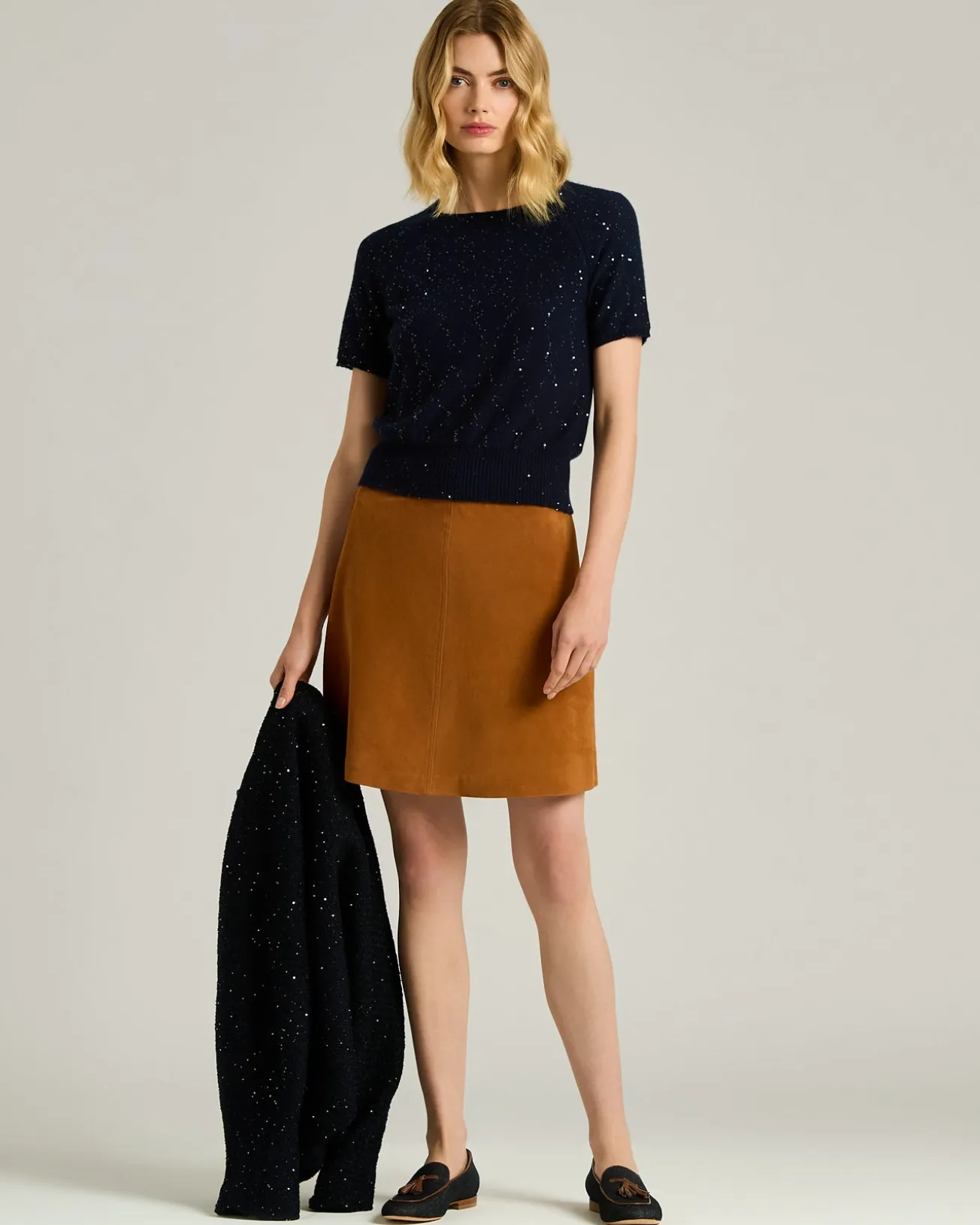 PURE BLUE CASHMERE SWEATER