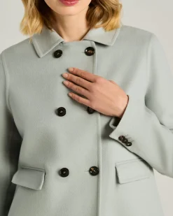 PURE CASHMERE DOUBLE-BREASTED GREY OVERCOAT