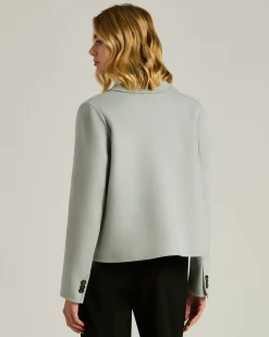 PURE CASHMERE DOUBLE-BREASTED GREY OVERCOAT
