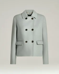 PURE CASHMERE DOUBLE-BREASTED GREY OVERCOAT