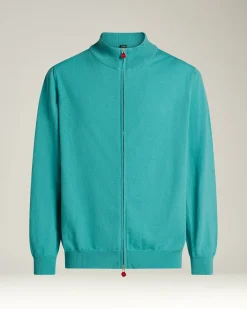 PURE CASHMERE SWEATER WITH ZIP